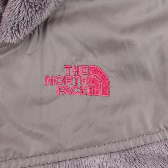 The North Face Fleece Hoodie Jacket Girl's Extra Large Silver - Picture 4 of 9